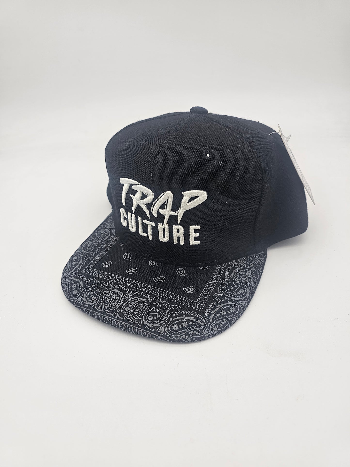 Trap Dark Grey Bandana Print Bill Hat