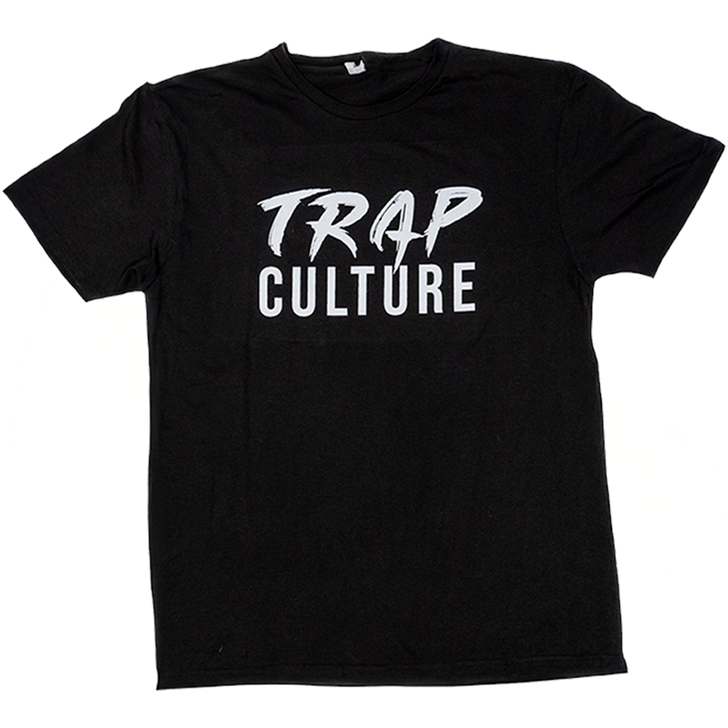 Trap Culture Stacked Trap Logo Tee Black