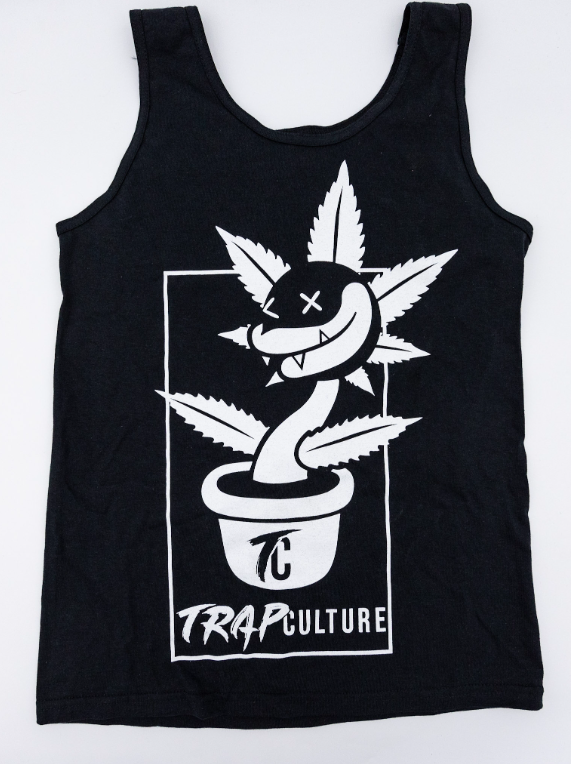 Trap Culture Black Tank with Big Trappy Logo