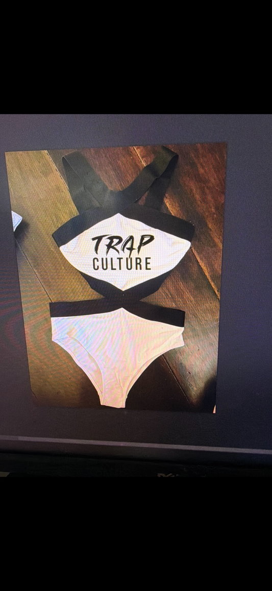New one piece trap swim suit