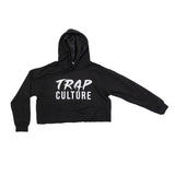 Black Trap Culture Crop Top Hoodie