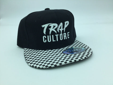Checkered bill Trap hat